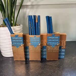 1930s Eagle Turquoise Chemi Sealed Super Bonded Drawing Pencils 7H 6H 4H